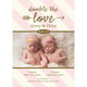 Pink Stripe Double The Love Twins Photo Birth Announcements Image 5 of 6